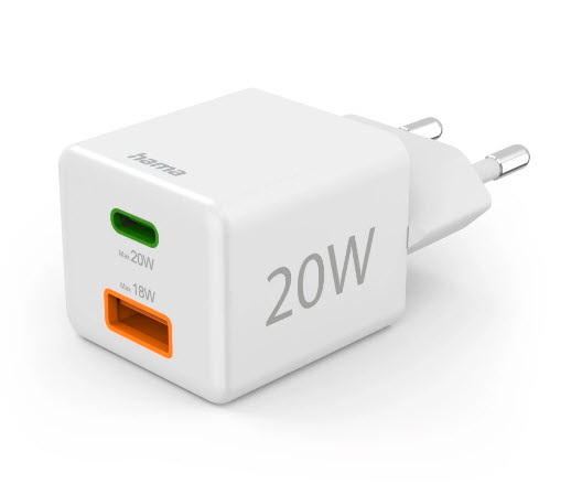 Hama Netzteil 20 Watt USB Typ A und USB-C