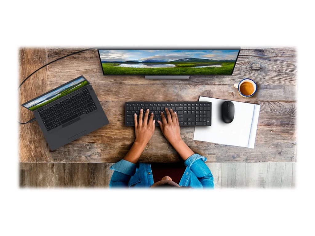 Dell Pro Tastatur+Maus Funk 1600dpi Schwarz