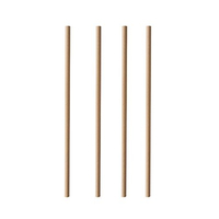 100 PAPSTAR Strohhalme pure braun
