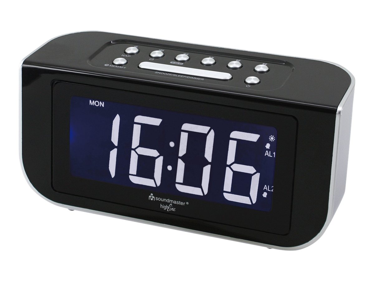 Soundmaster highline FUR4005 Radiowecker Schwarz Silber