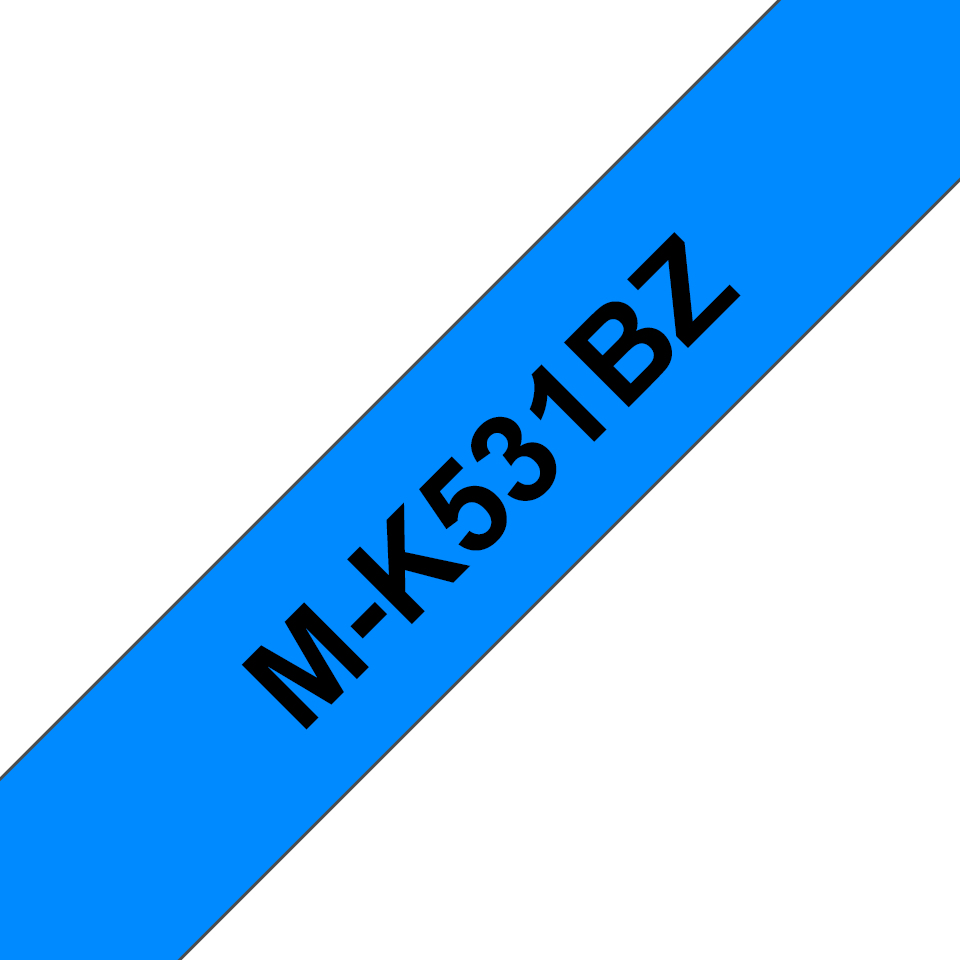 Brother MK531BZ Schriftband Schwarz auf Blau