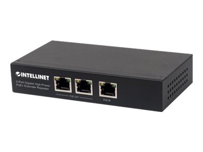 Intellinet 2-Port Gigabit High-Power PoE+ Extender 100m