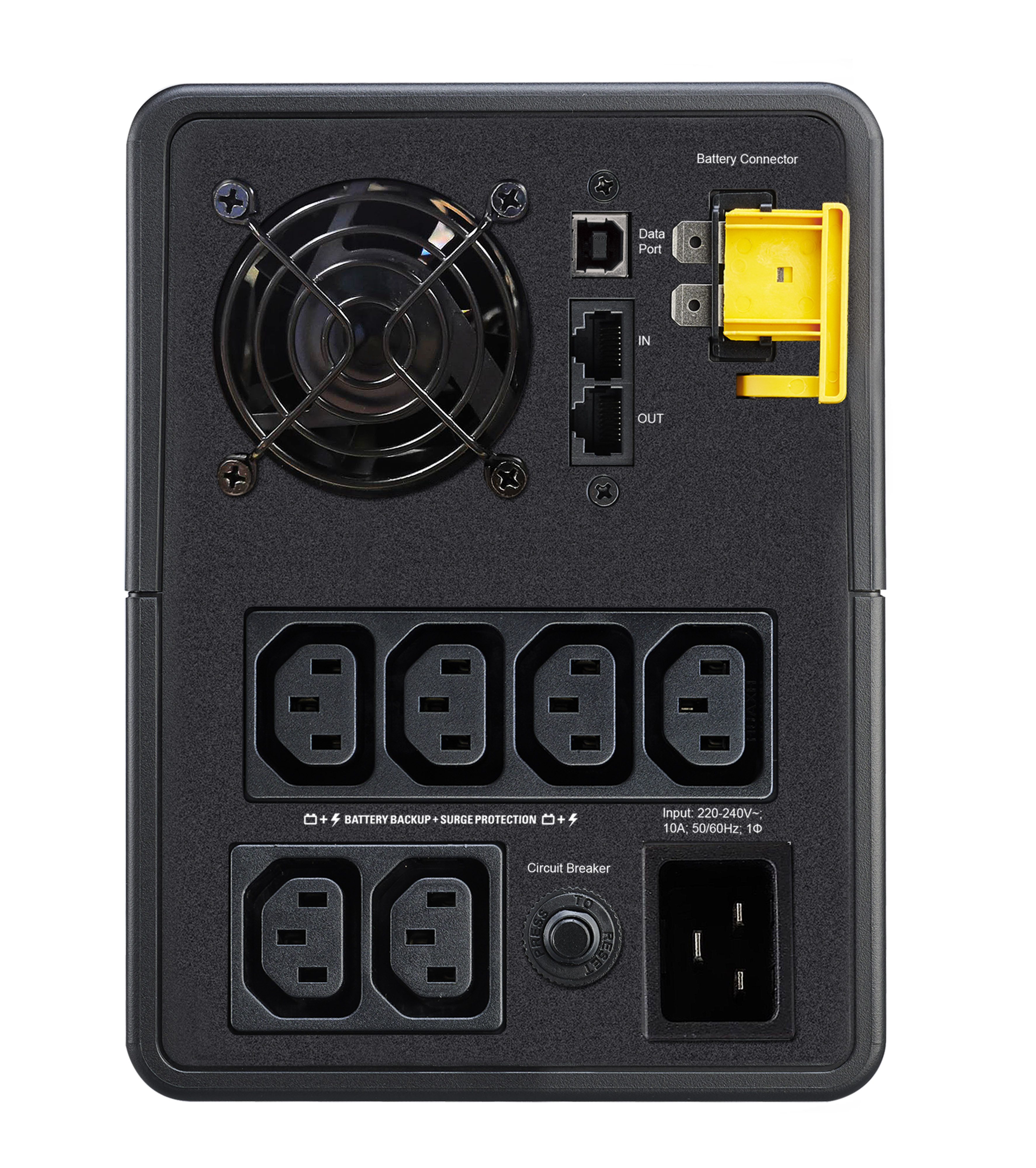 APC BackUPS BX Series BX2200MI UPS AC 230V 1200Watt 2200VA 9Ah output connectors 6