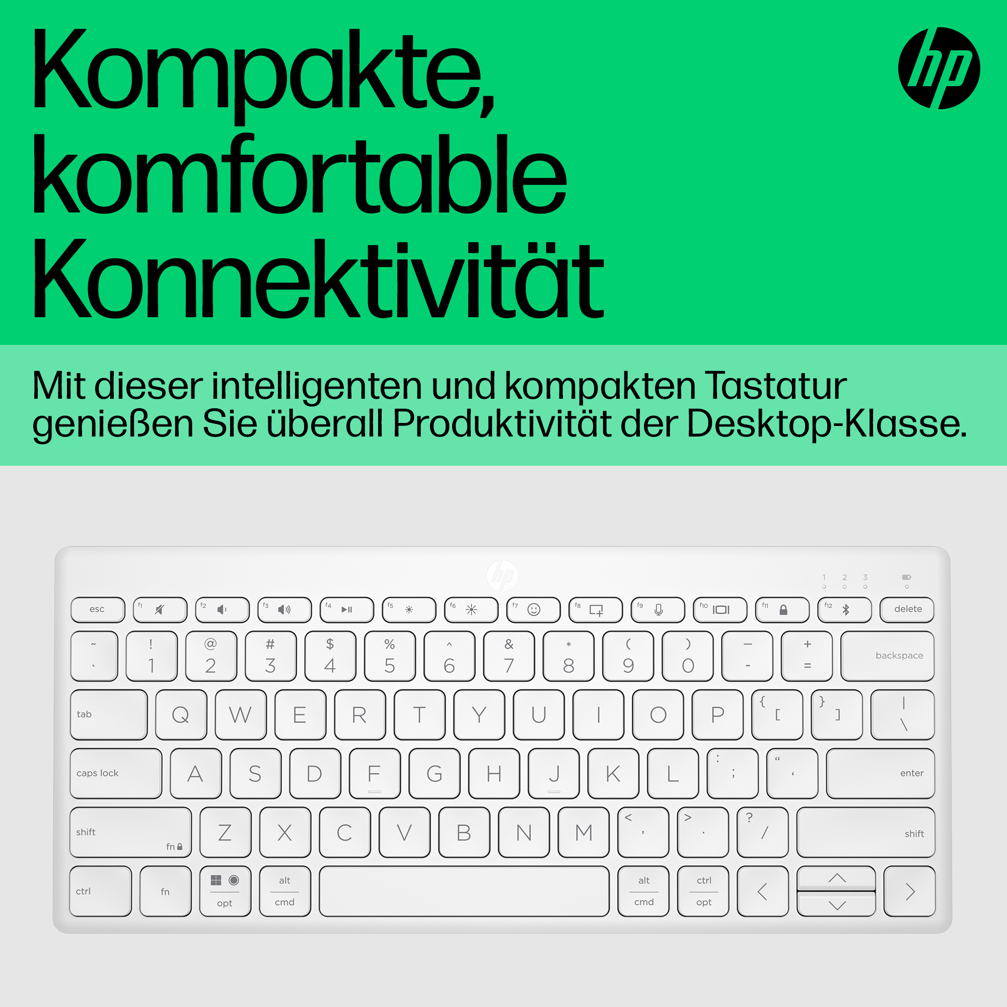 HP 350 Compact Multi-Device Tastatur Weiß