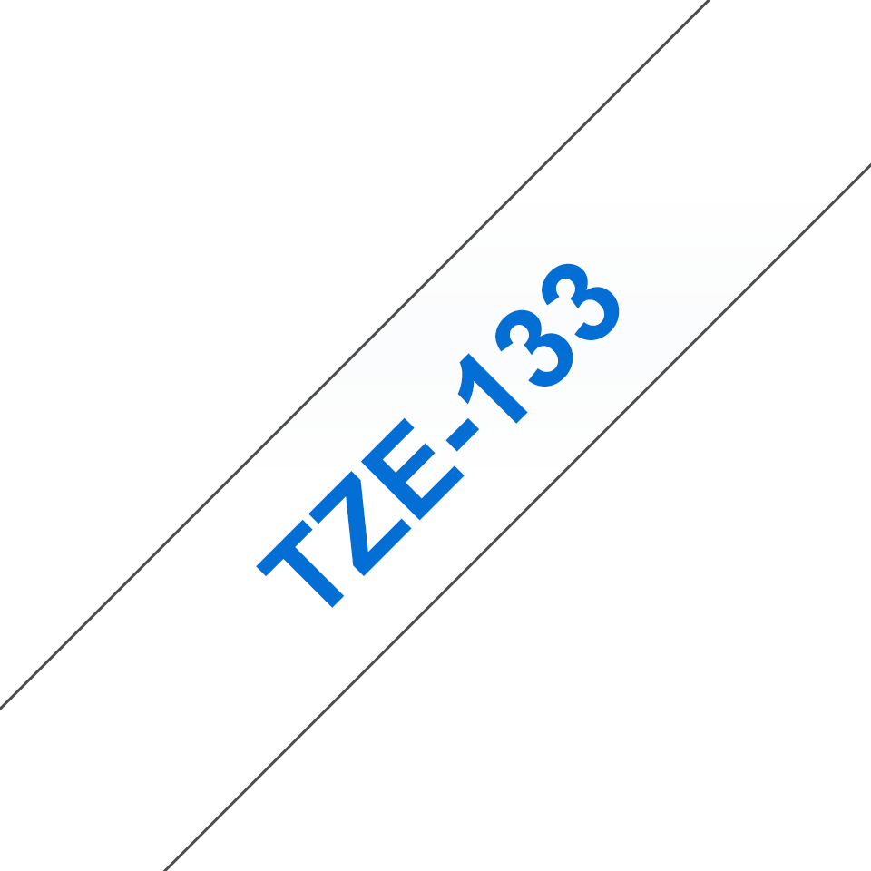 Brother TZe-133 Schriftband 12mm blau/transparent