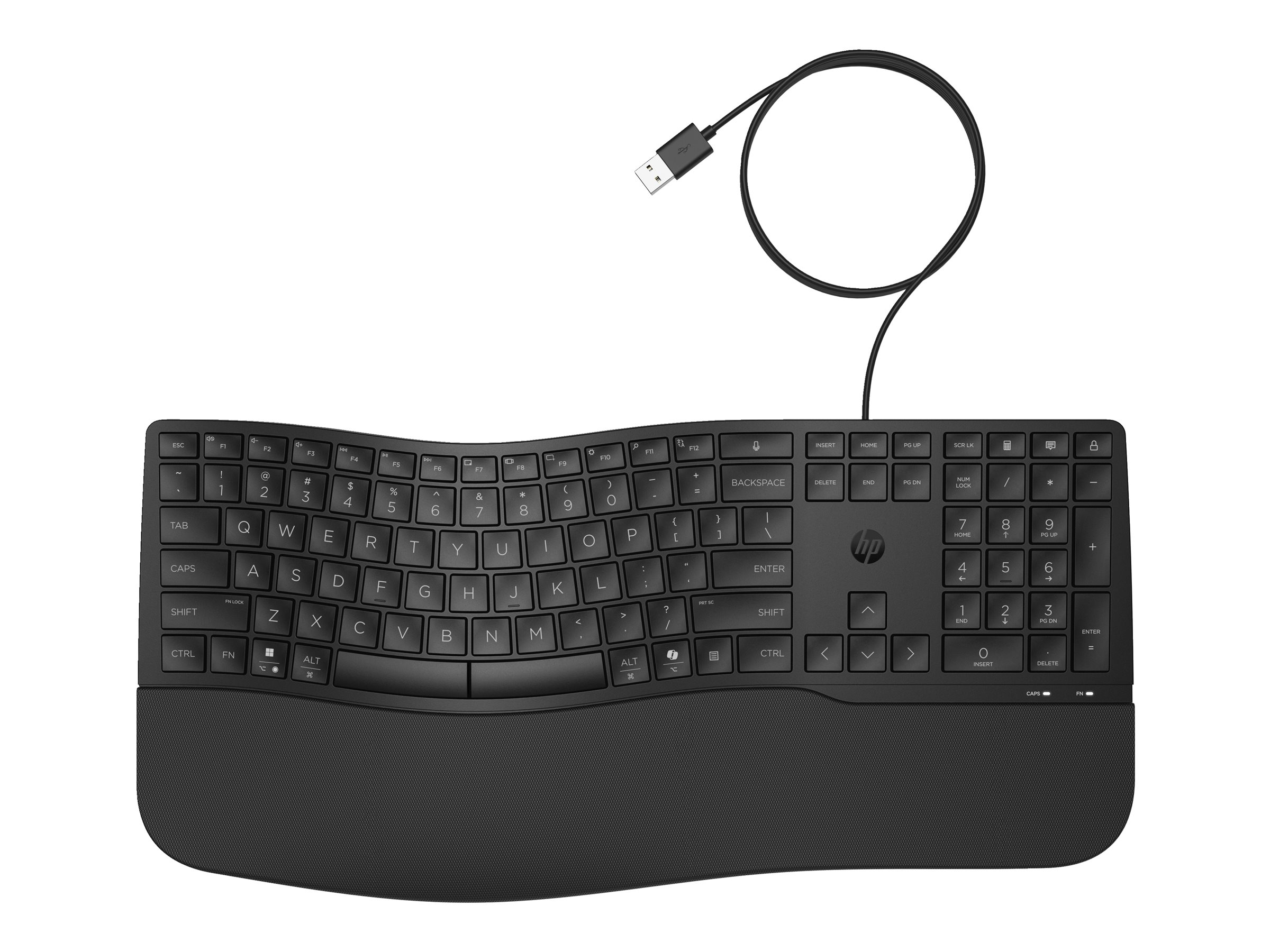 HP 485 Comfort Wired Keyboard mehrere Geräte 23 programmierbare Tasten 3-Zonen-Layout