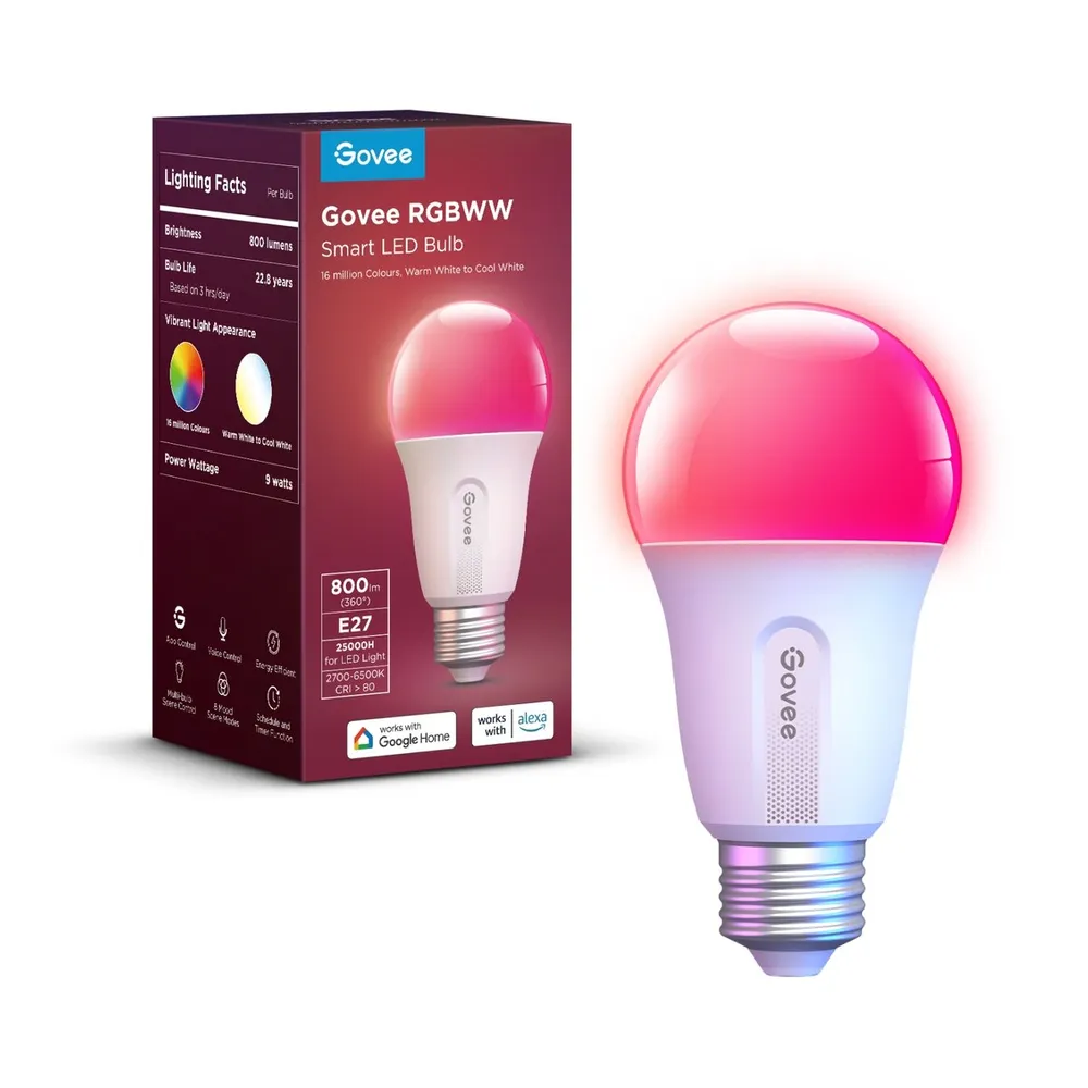 Govee Smart LED Bulb 800 lm E27 RGBWW