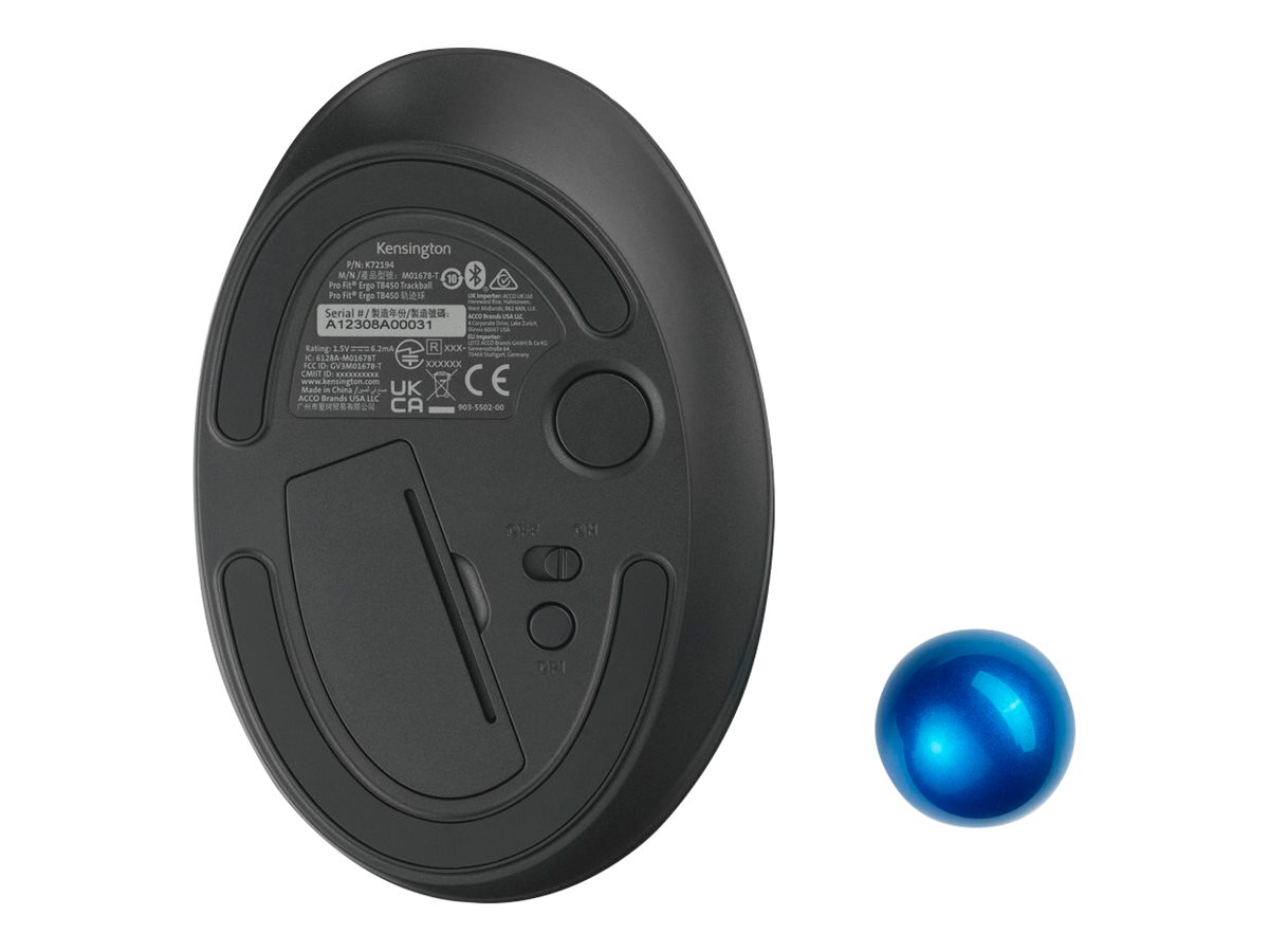 Kensington Pro Fit Ergo TB450 Trackball ergonomisch kabellos