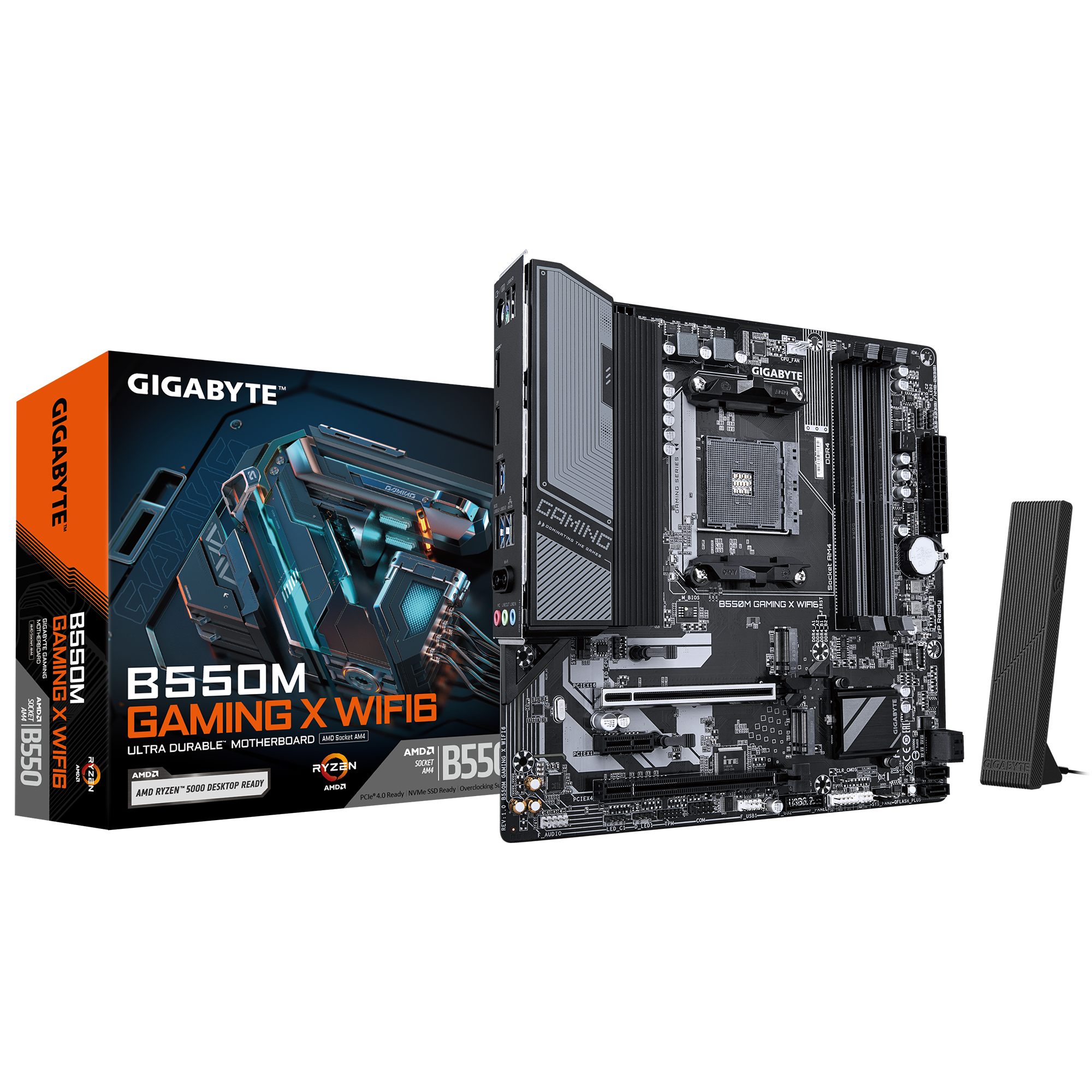 Gigabyte B550M GAMING X WIFI6 micro‑ATX Wi‑Fi 6 Bluetooth