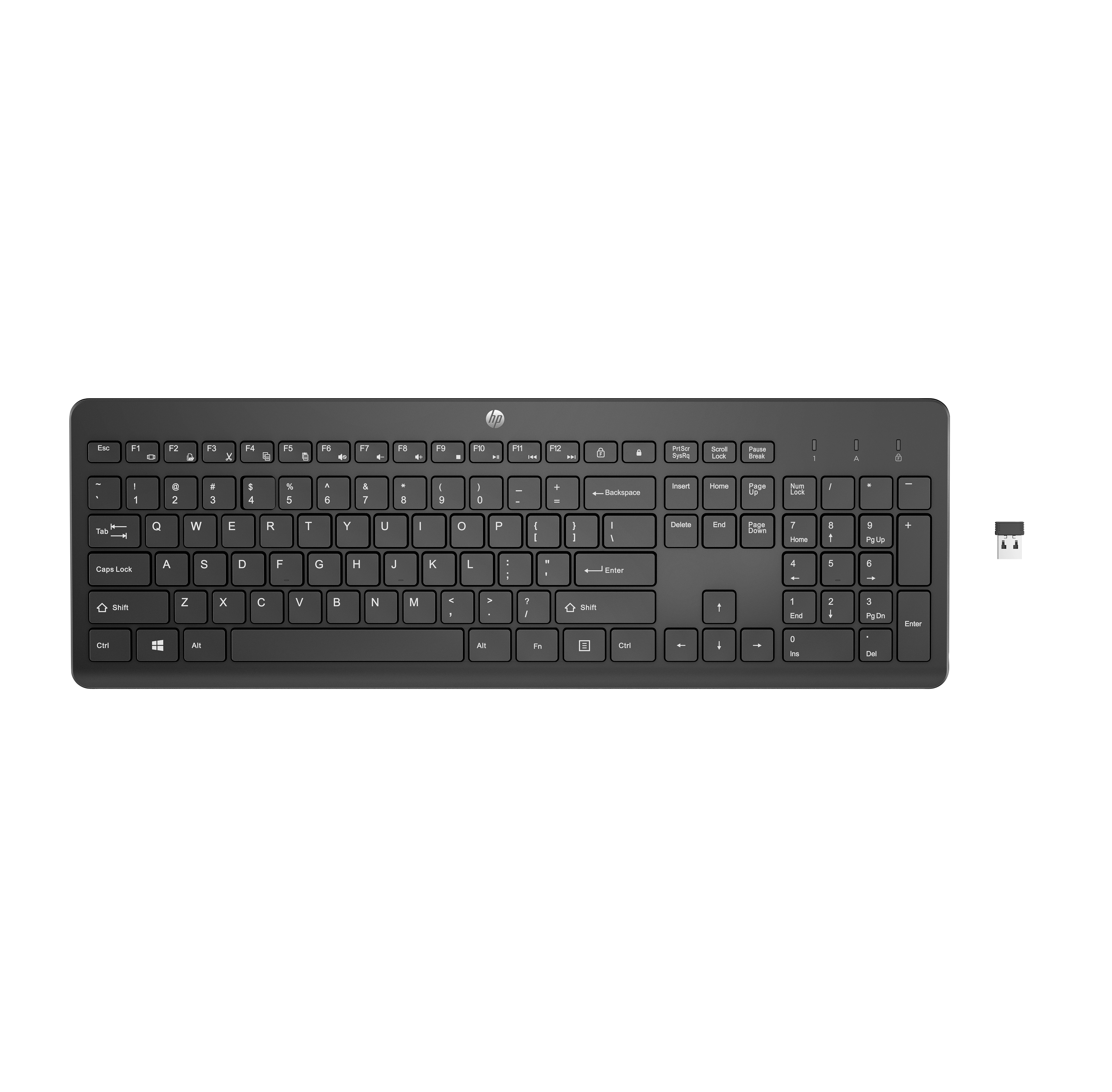 HP 230 Tastatur kabellos Schwarz