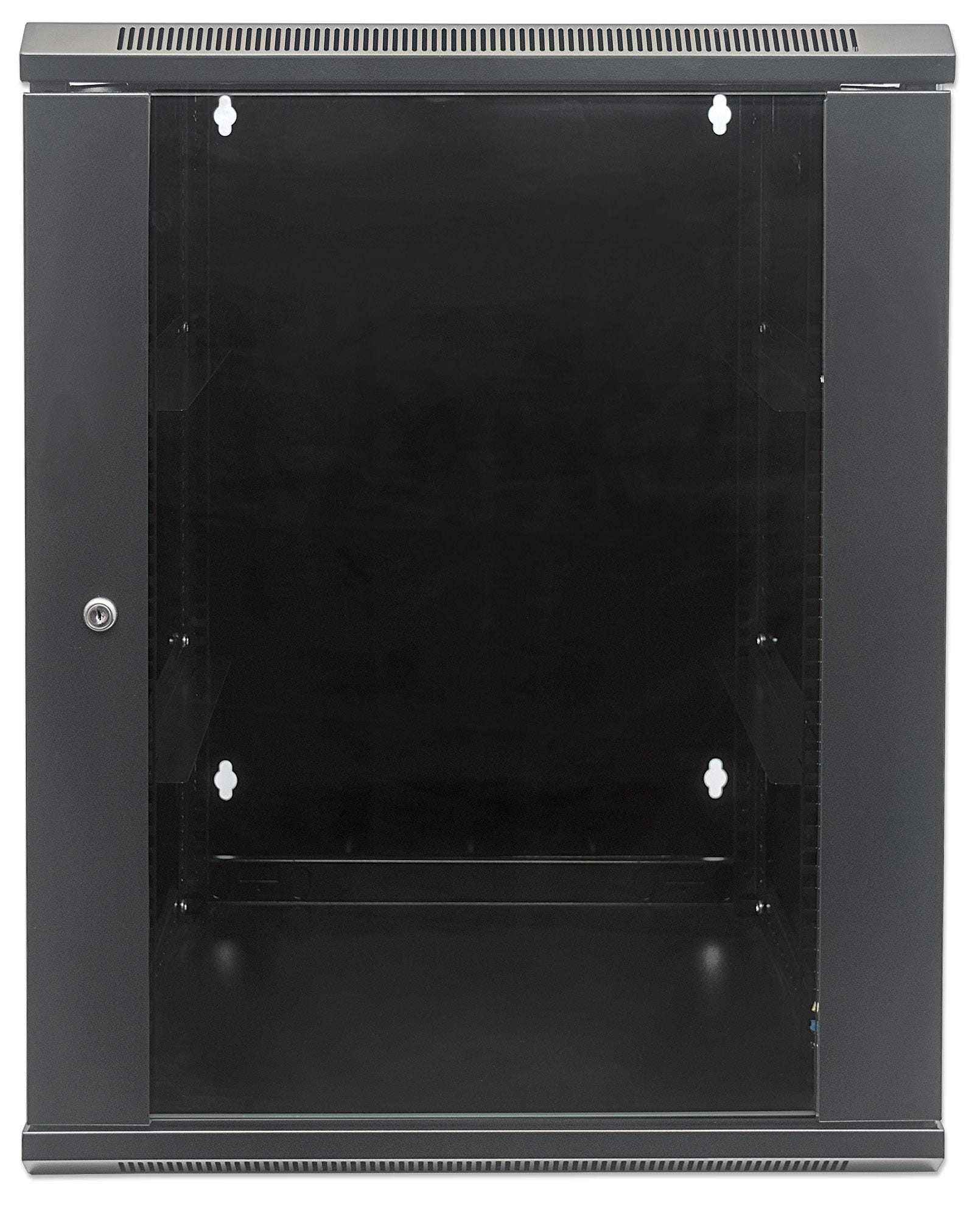 INTELLINET 48,3cm Wandverteiler 15HE 550mm tief mit Schwenkrahmen 19 Zoll HxBxT 770x600x550mm vollstaendig montiert schwarz