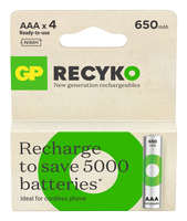 GP ReCyko Micro AAA NiMH 650 mAh 1,2V