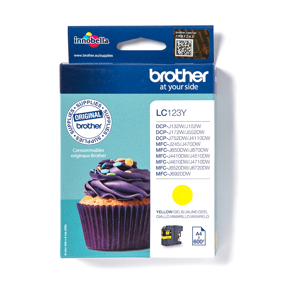 Brother Tintenpatrone LC-123Y Gelb