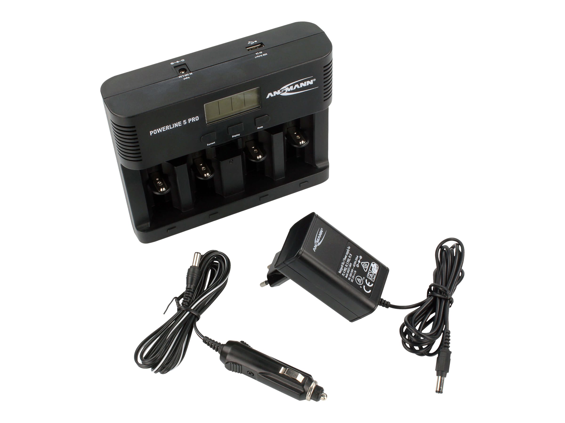 Ansmann Powerline 5 Pro Ladegerät 4xAA/AAA/C/D