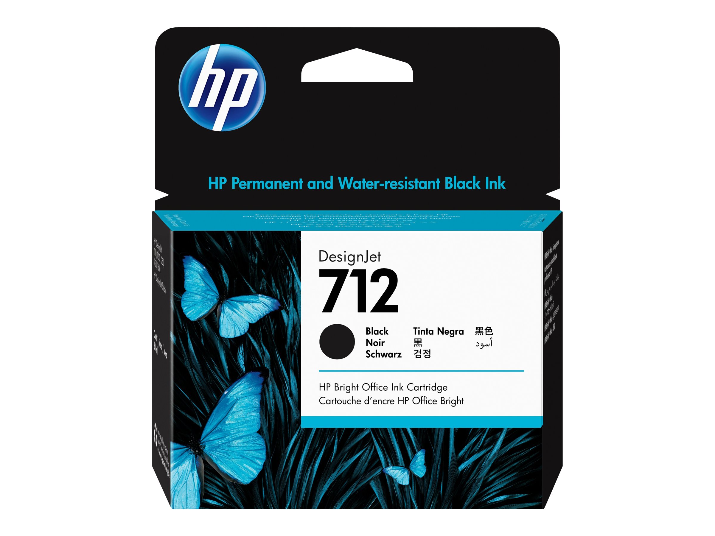 HP 712 DesignJet Schwarz 80ml