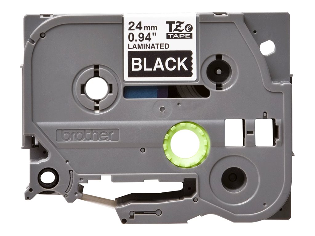Brother TZe-355 24mm Weiß auf Schwarz