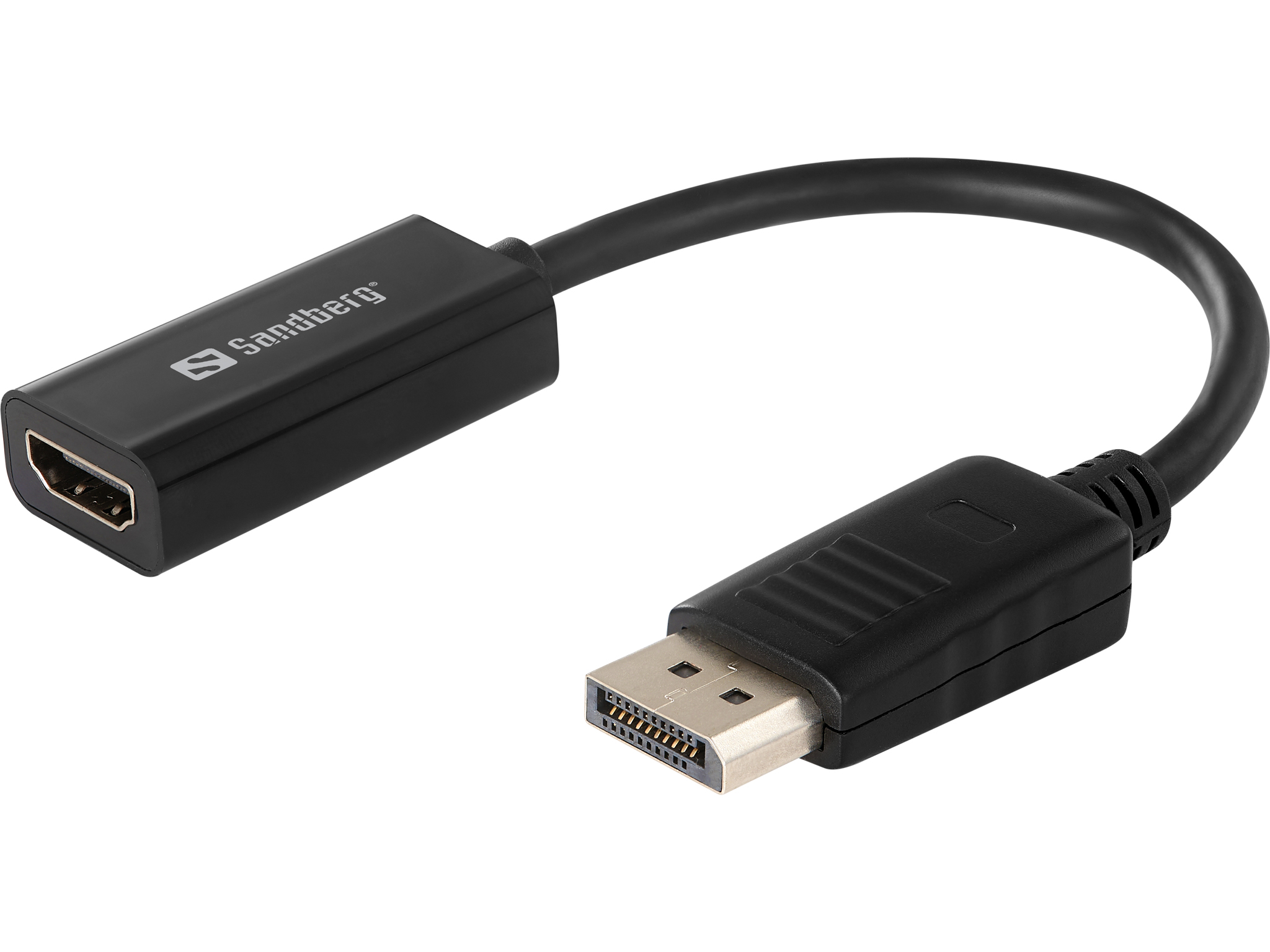 SANDBERG Adapter DisplayPort zu HDMI konvertiert DP DisplayPort Ausgang zu HDMI Video und Audio