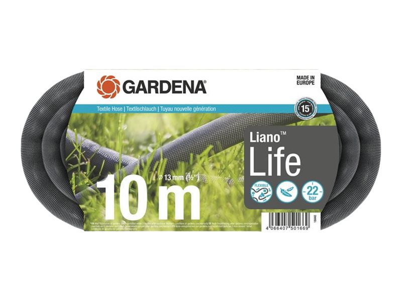 Gardena Liano Life Schlauch 10 m mit Wasserstopp