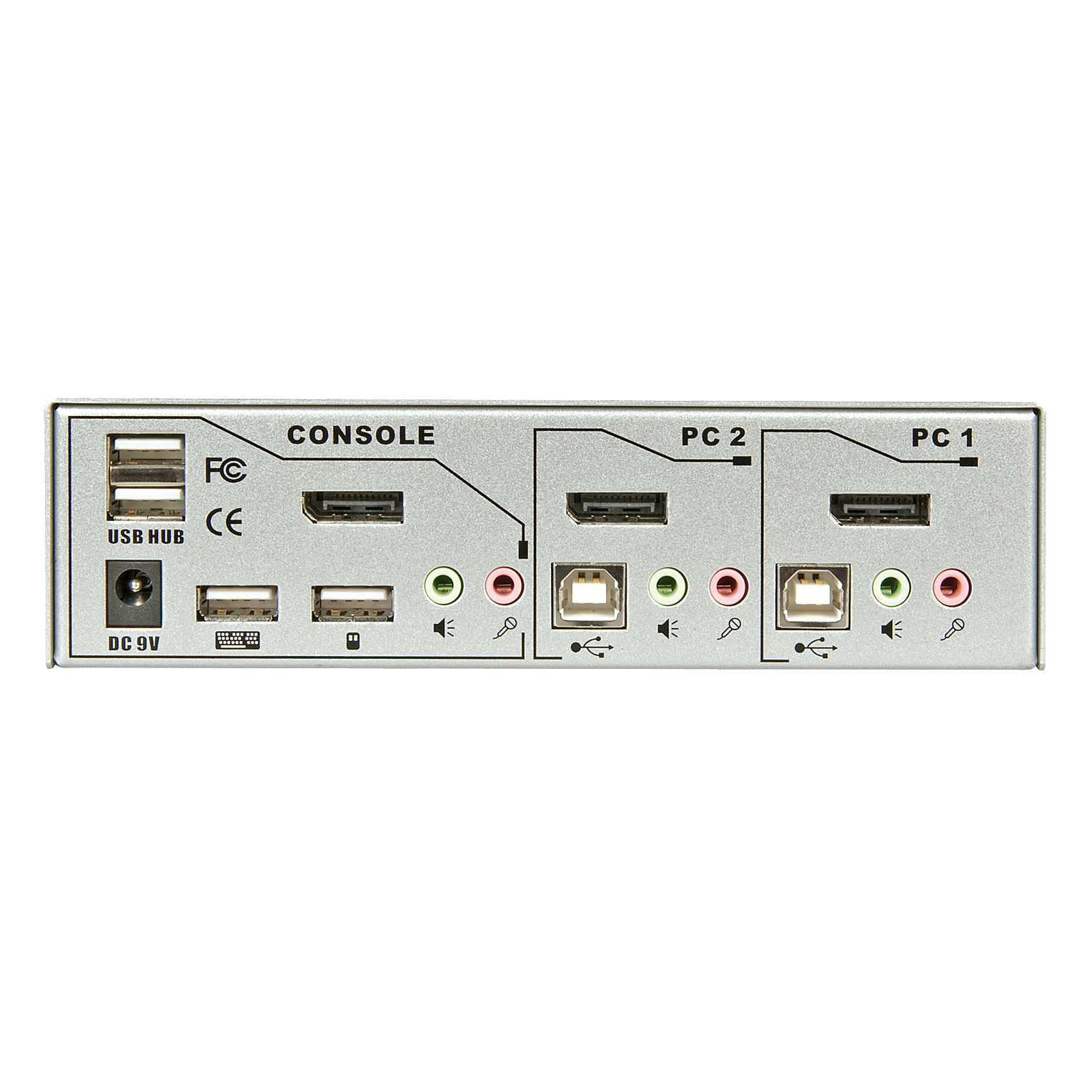 Lindy KVM Switch Pro 2 Port DisplayPort 1.2 USB 2.0 Audio