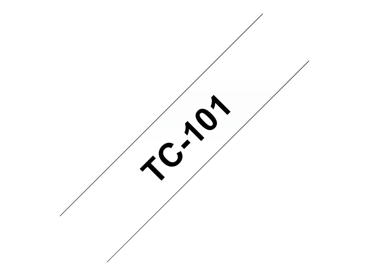 Brother TC101 12mm Schwarz-Transparent