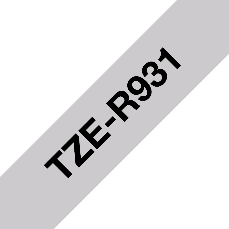 Brother TZe-R931 Seidig Schwarz auf Silber