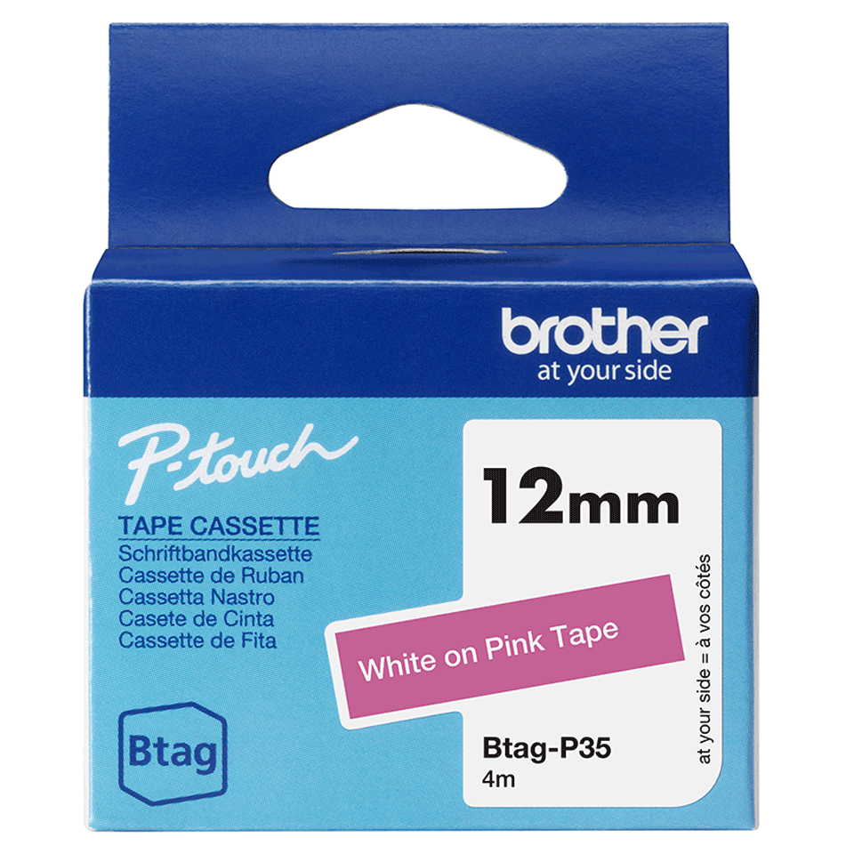 Brother BTAG-P35 Weiß auf Pink