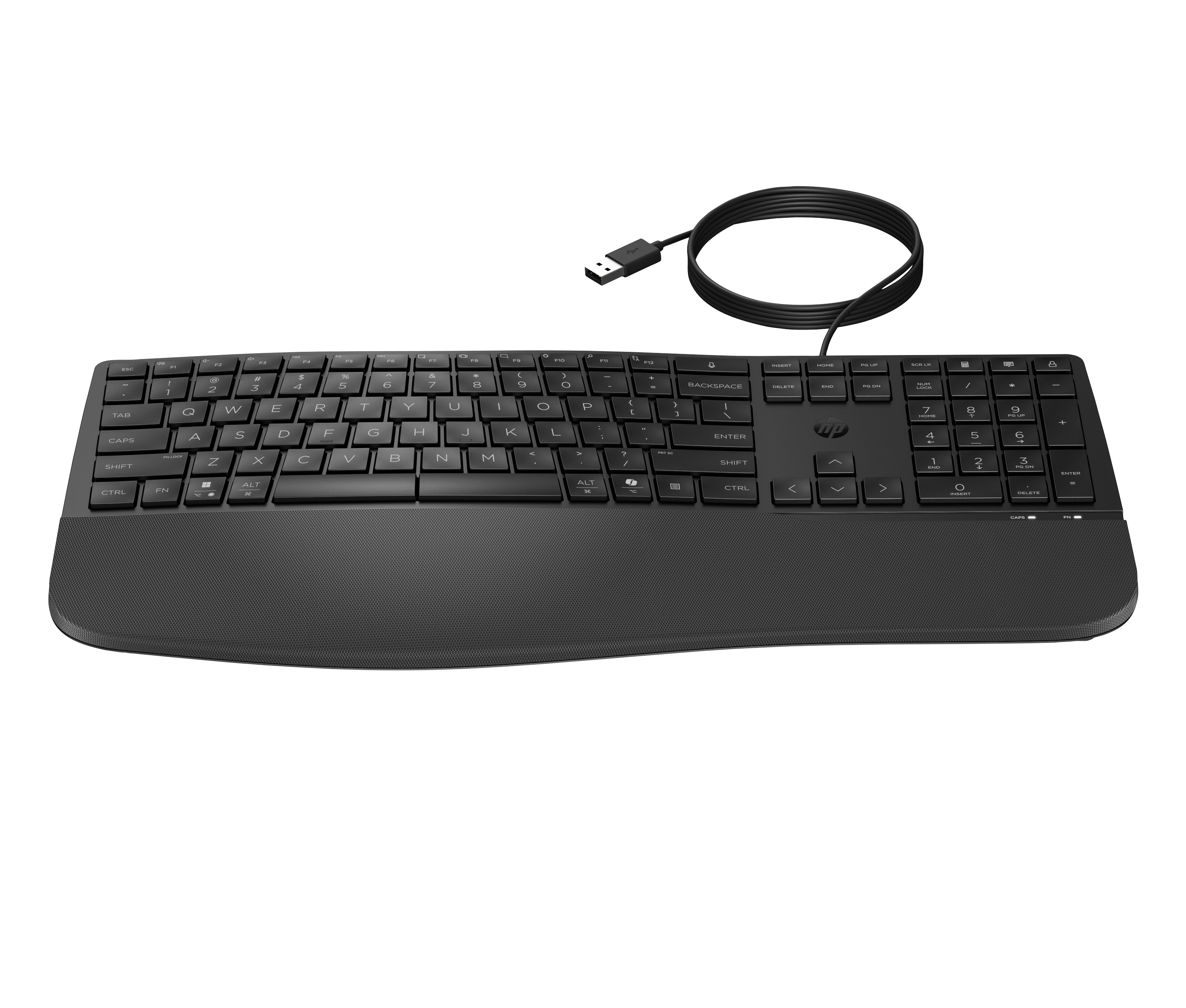 HP 485 Comfort Wired Keyboard mehrere Geräte 23 programmierbare Tasten 3-Zonen-Layout