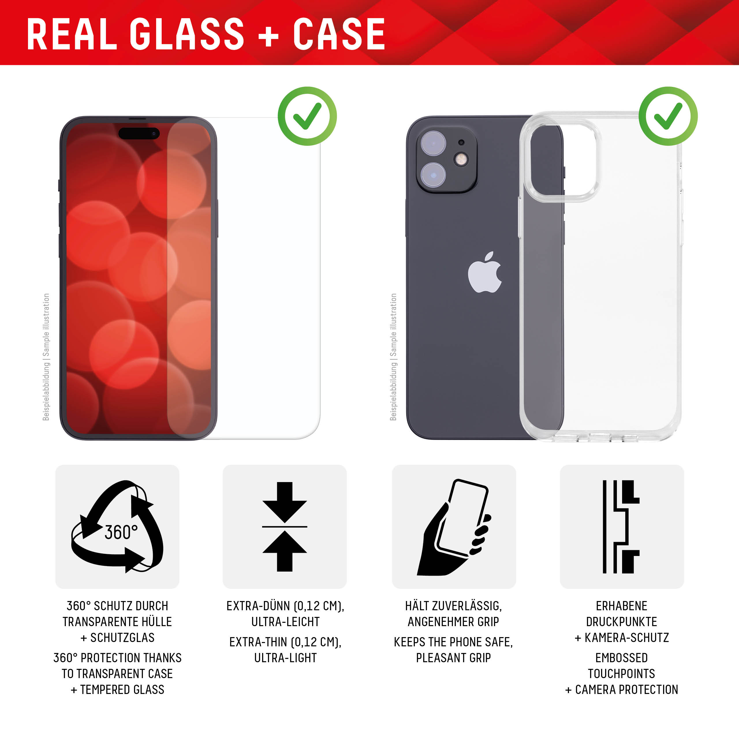 DISPLEX Glass Case iPhone 15