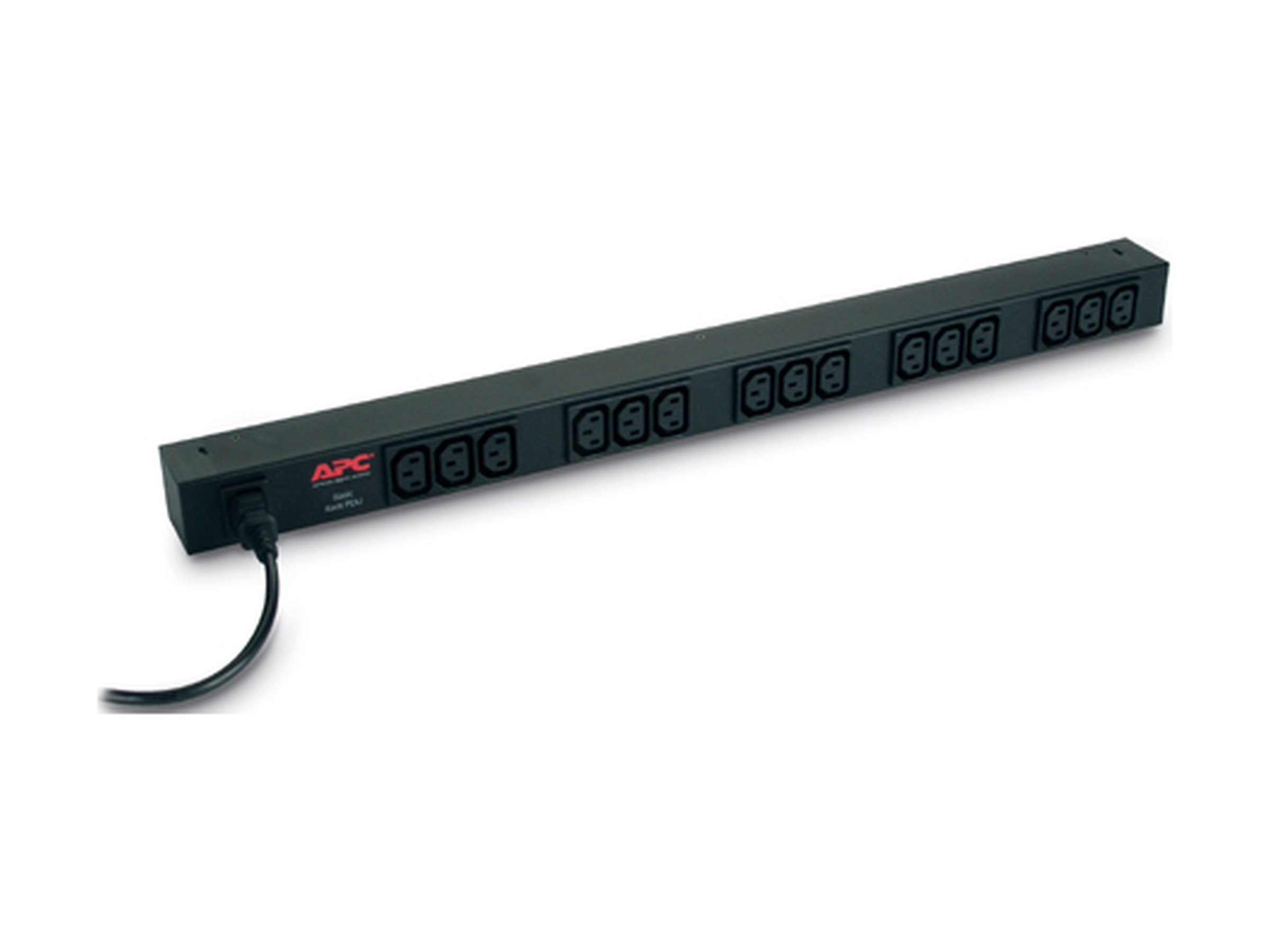 APC Basic RackMount PDU Rack AC 208230V 2,3 kW input IEC 60320 C14 output connectors 15 power IEC 60320 C13 1,98m cord BK