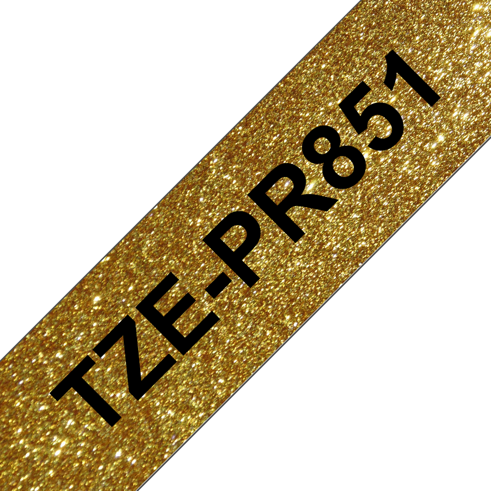 Brother TZe-PR851 Schriftbandkassette Premium Glitter Gold
