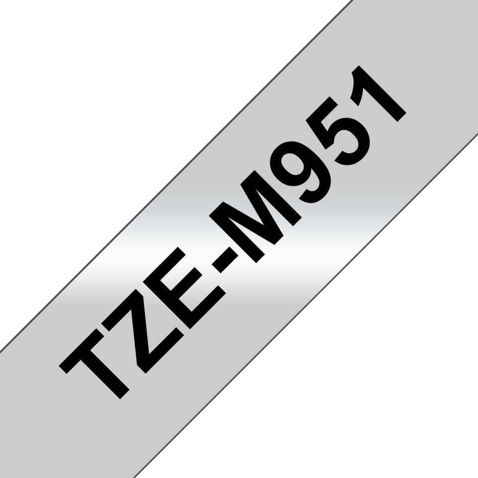 Brother TZe-M951 Schwarz auf Silber matt