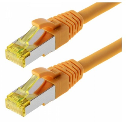 Helos Patchkabel Cat 6a S/FTP 1 m gelb