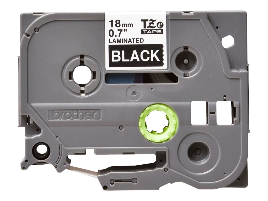 Brother TZe-345 18mm Weiß auf Schwarz