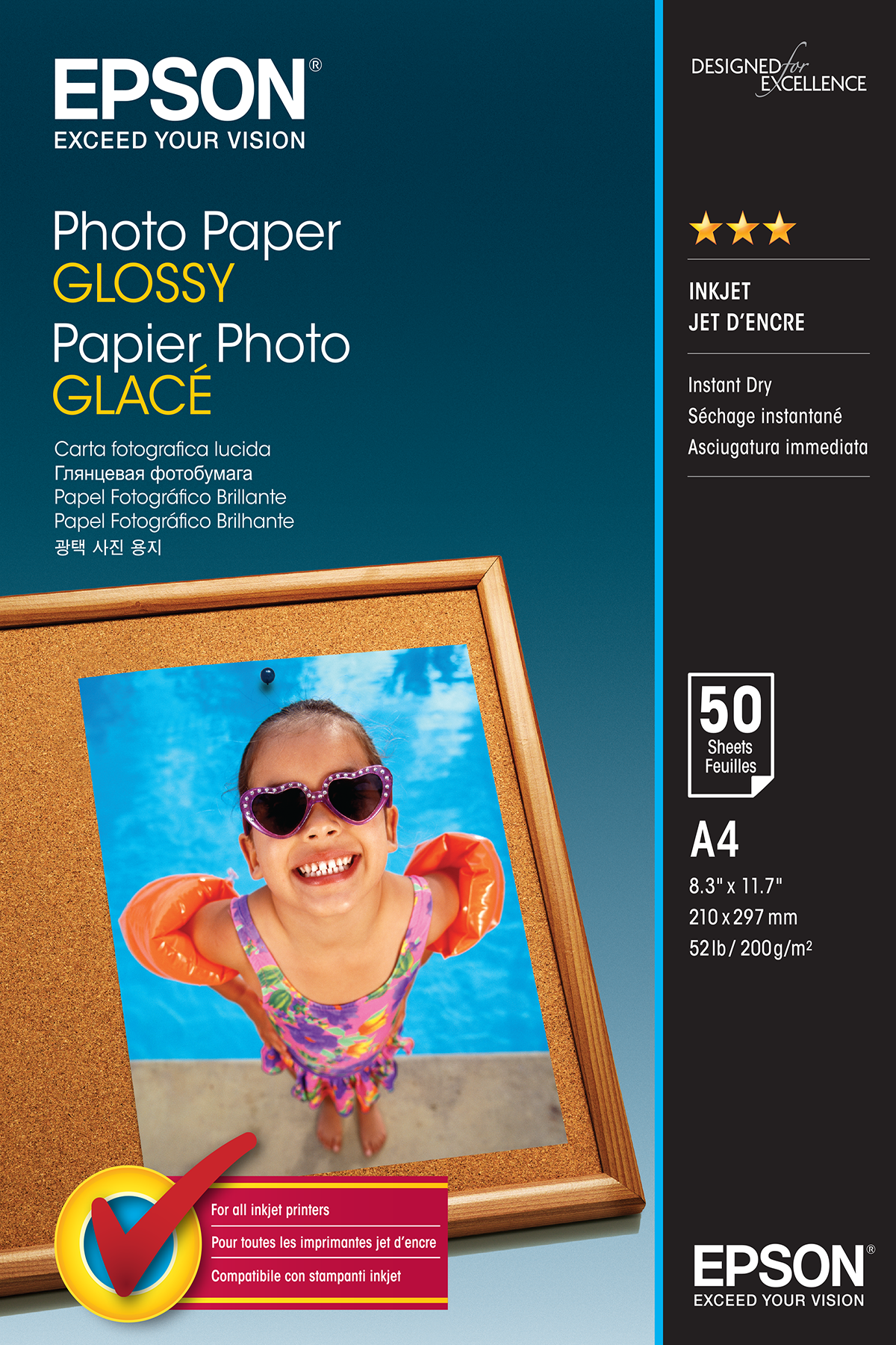 EPSON Fotopapier S042539 DIN A4 glaenzend 200 gqm 50 Blatt