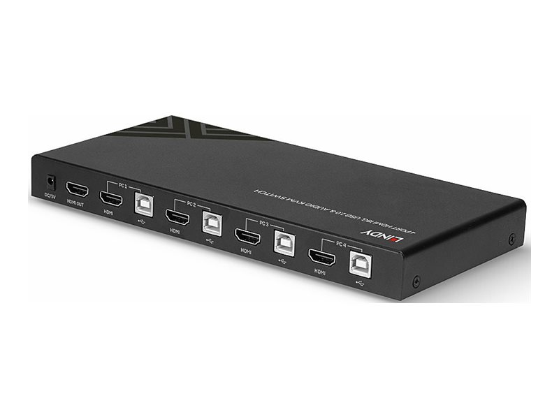 LINDY 4 Port HDMI 18G USB 20 Audio KVM Switch