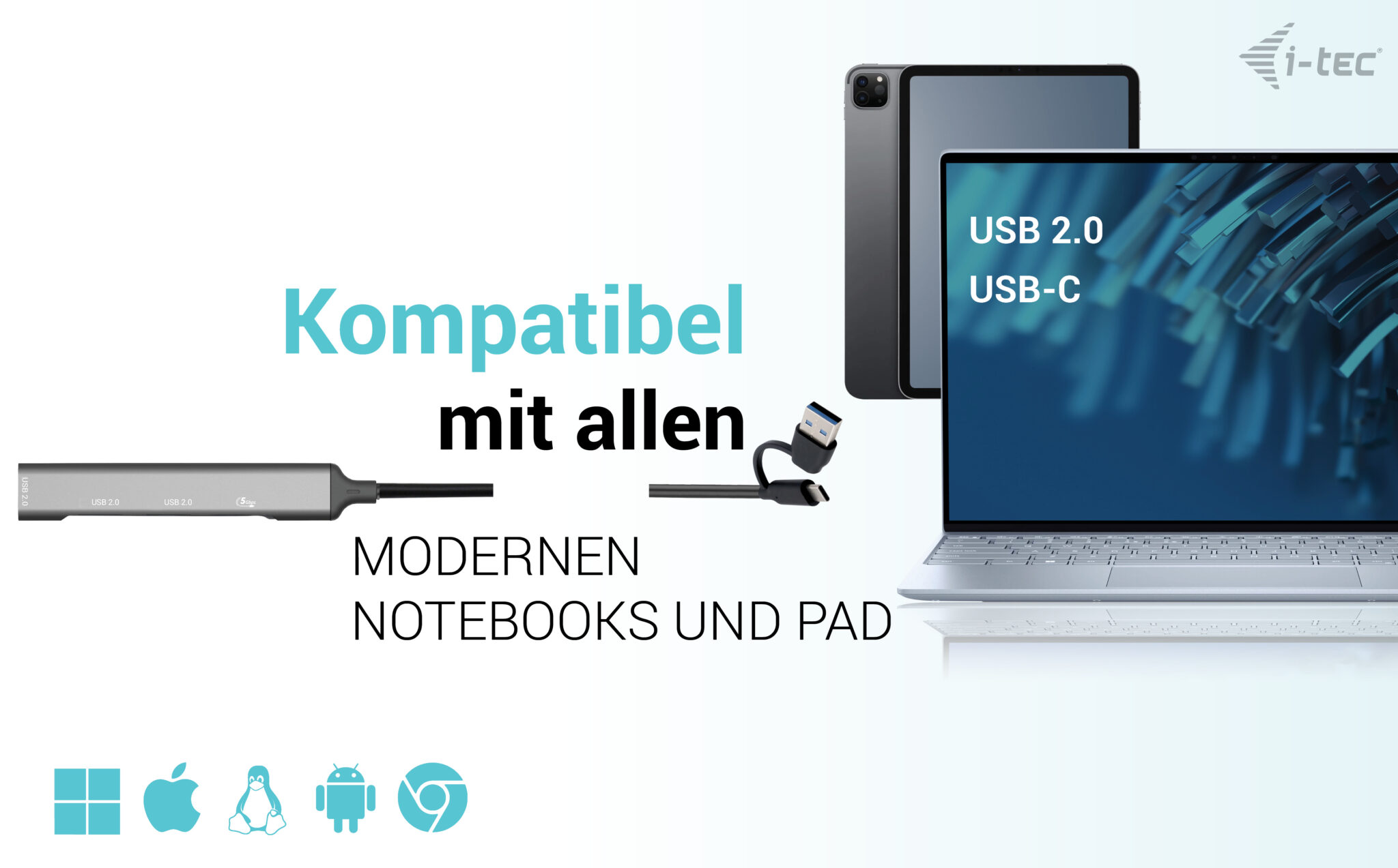 i-tec Hub USB-C/USB-A Metall 4 Port