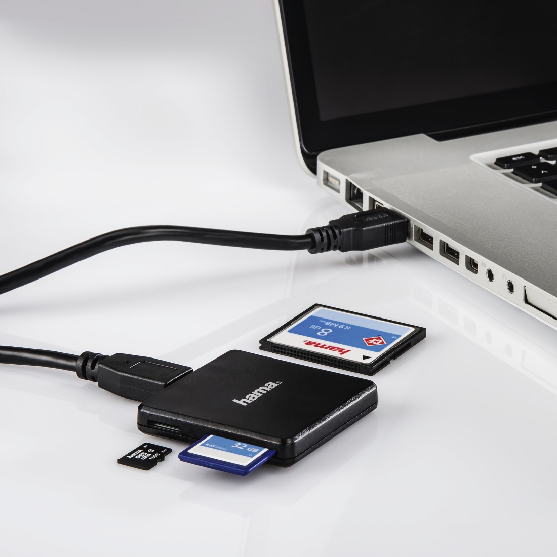 Hama Multi-Card Kartenleser CF SD microSD