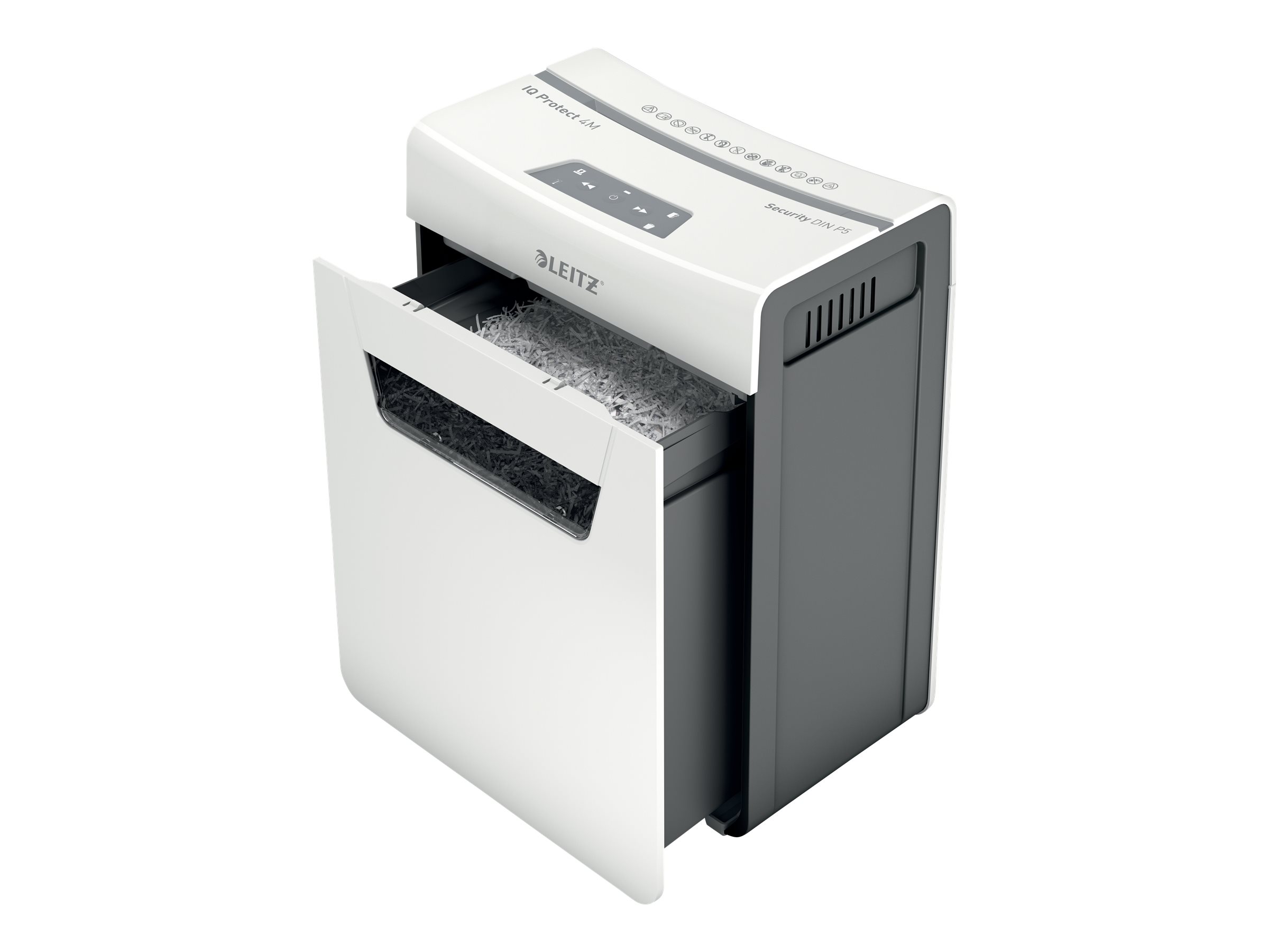 Esselte Leitz IQ 4M Protect Premium weiß Partikelschnitt P-5 bis 4 Blatt
