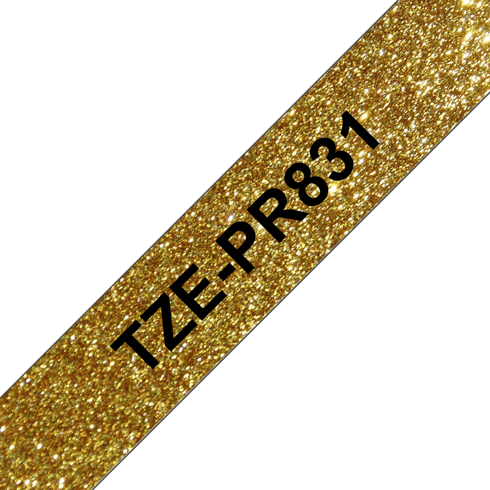 Brother TZe-PR831 Schriftbandkassette Premium Glitter Gold