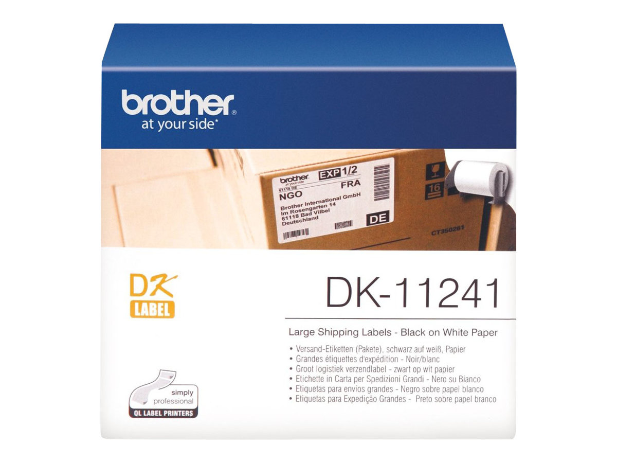 Brother DK11240 Versand Etiketten Schwarz auf Weiß 51 x 102 mm