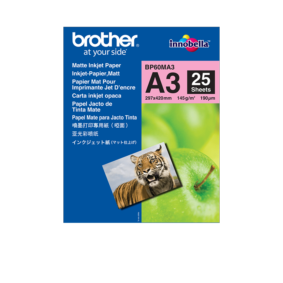 BROTHER BP60MA3 Inkjetpapier matt A3 25BL 145gqm fuer MFC6490CW 6890CDW