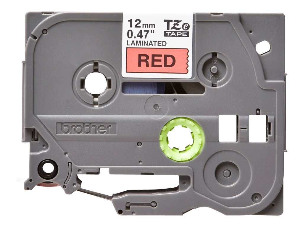 Brother TZe-431 12mm Schwarz auf Rot
