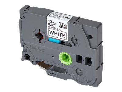 Brother TZe-FX231 Klebstoff Schwarz auf Weiß