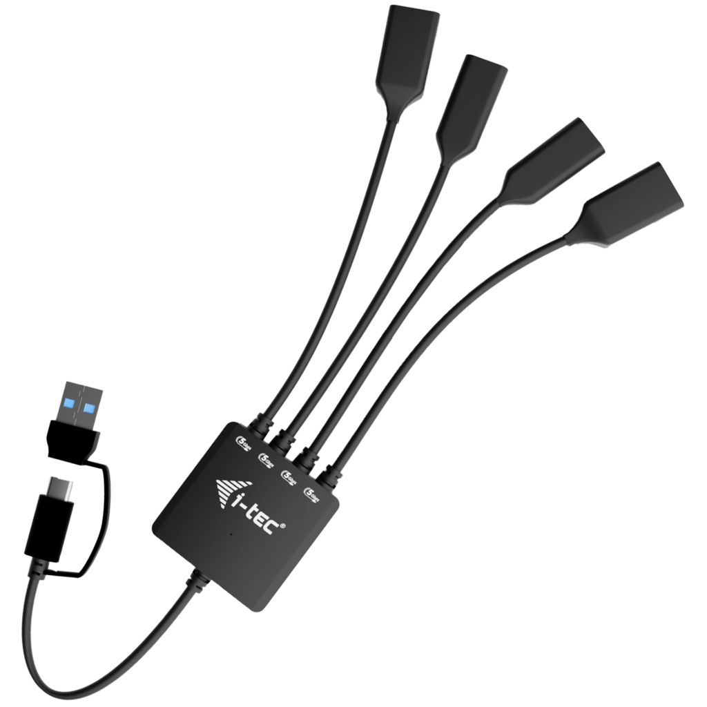 I-TEC Hub USB-C/USB-A 4‑Port 2 × USB‑C 3.2 Gen 1 2 × USB‑A 3.2 Gen 1