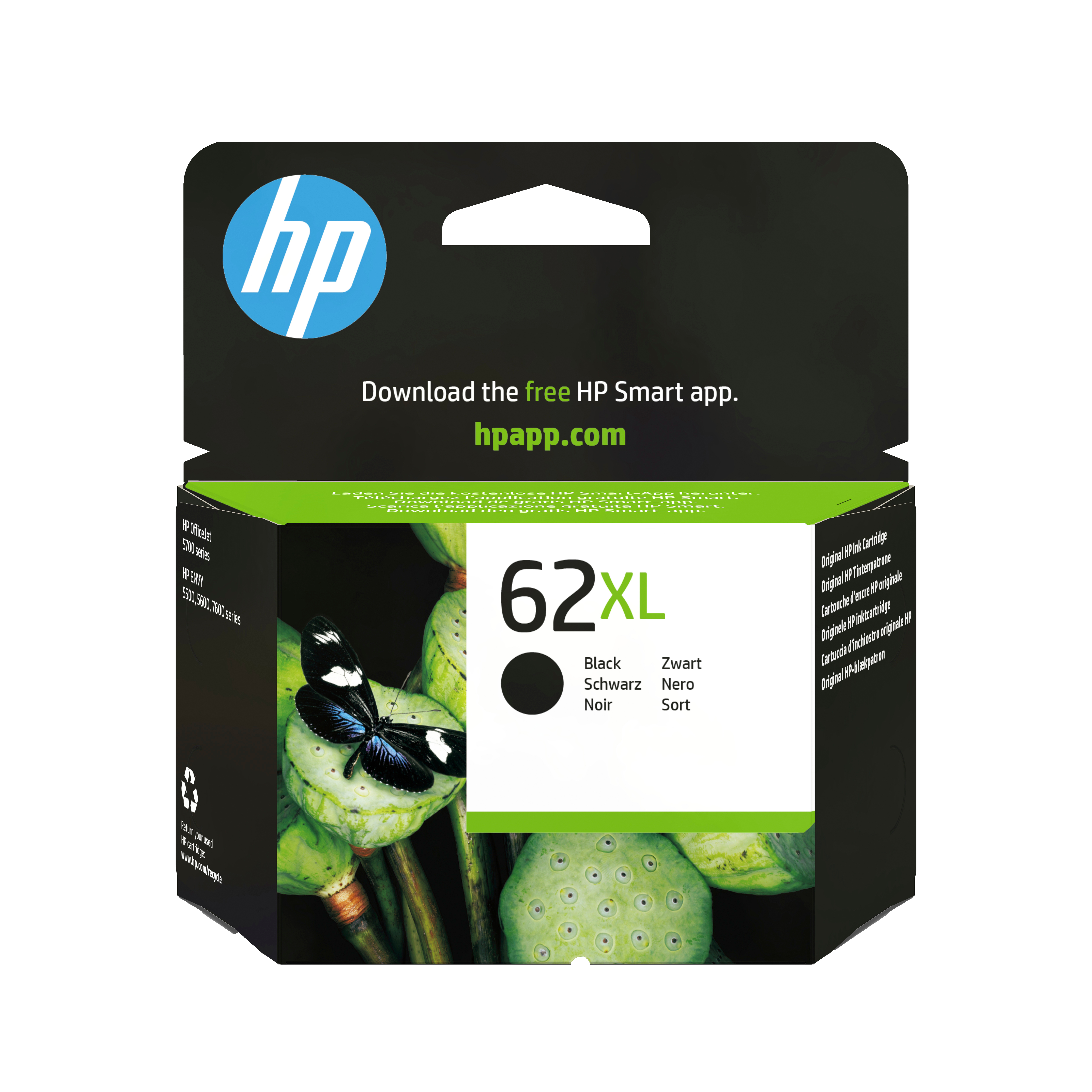 HP 62XL Schwarz hohe Ergiebigkeit