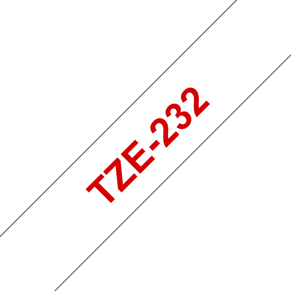 Brother TZe-232 12 mm rot/weiß