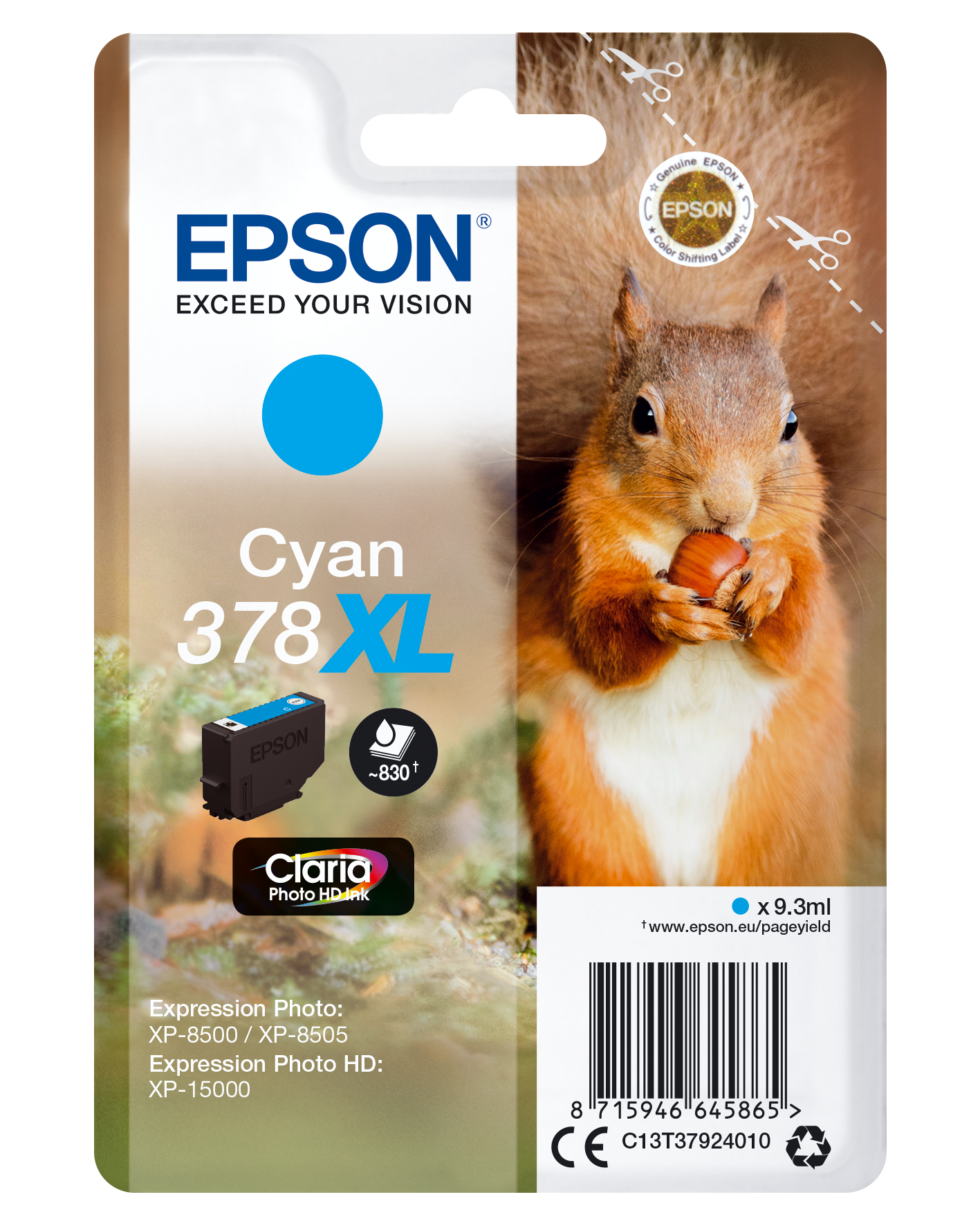 EPSON 378XLT37924 cyan Druckerpatrone