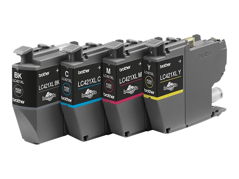 Brother LC421XL Tintenpatrone Schwarz Gelb Cyan Magenta