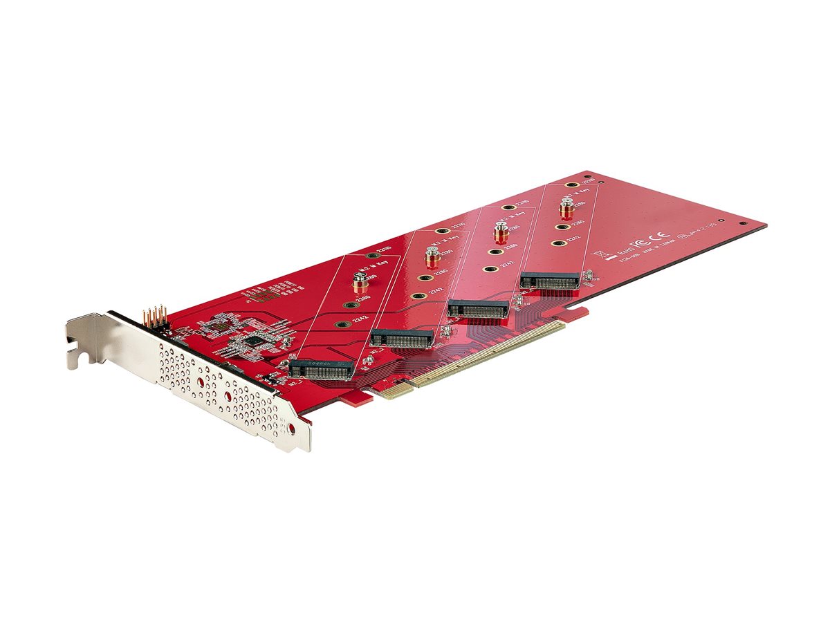 StarTech.com Quad M.2 PCIe Adapter PCI Express 4.0 7.8GBps NVMe