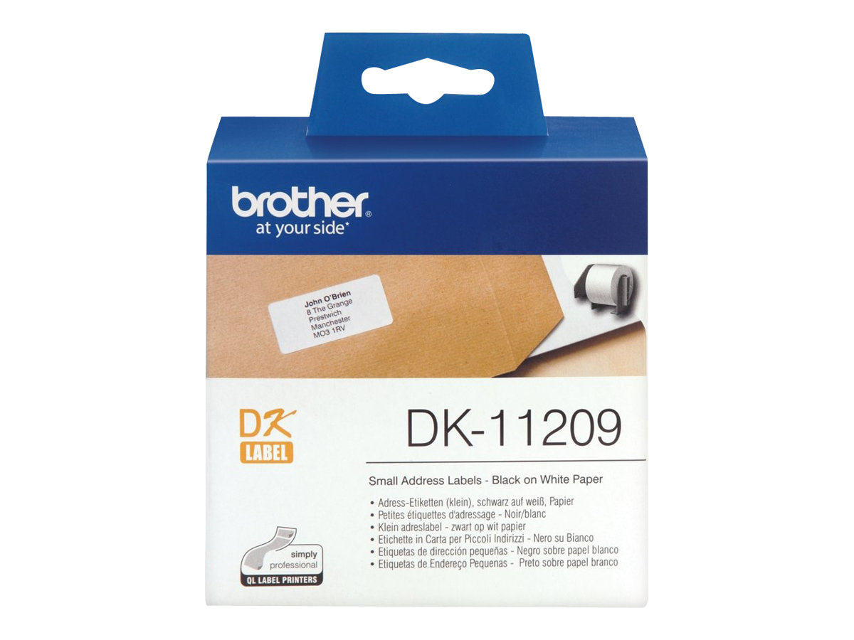 Brother DK-11209 Adressetiketten Schwarz-Weiß